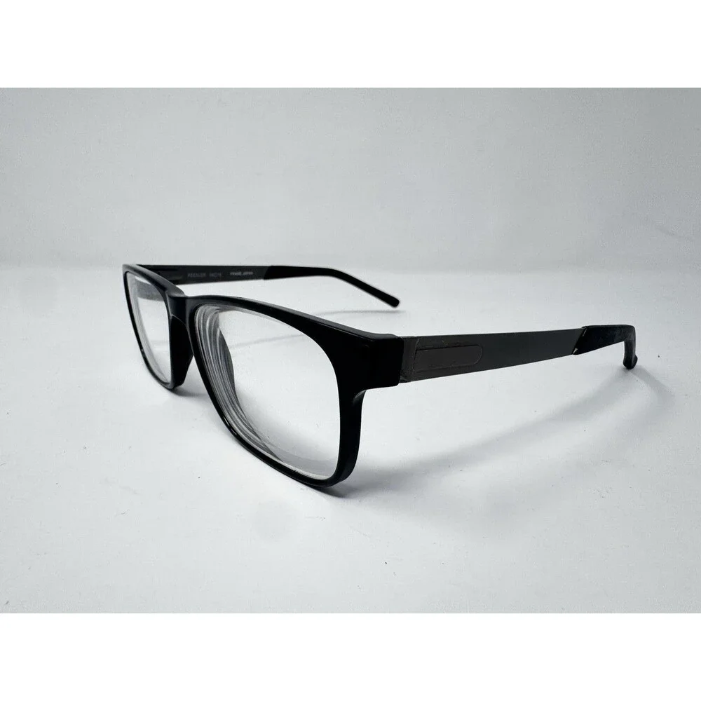 Randolph Keesler Eyeglass Frames Black Rectangle Japan 58-15-145 (B)